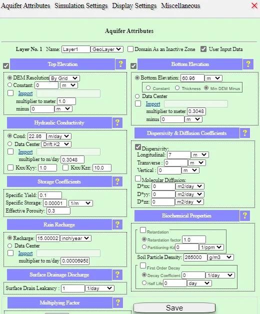 Specifying a longitudinal dispersivity coefficient in the Aquifer Attributes dialog, which activates mechanical dispersion in the transport simulation
