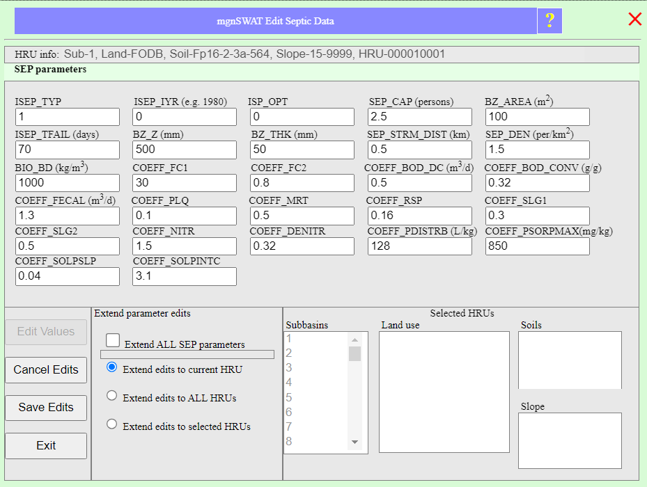 Edit chemical soil data Edit chemical soil data