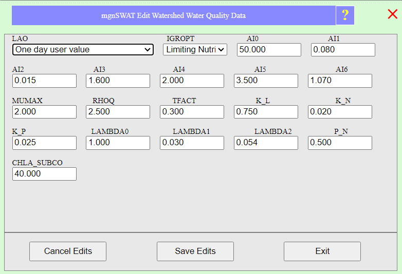 Watershed Water Quality Watershed Water Quality